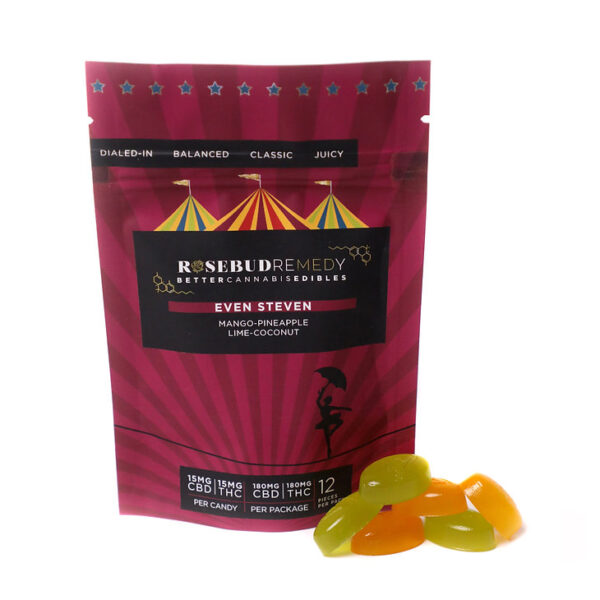 Rosebud Even Steven 180mg THC 180mg CBD (12pcs x 15mg THC/15mg CBD)