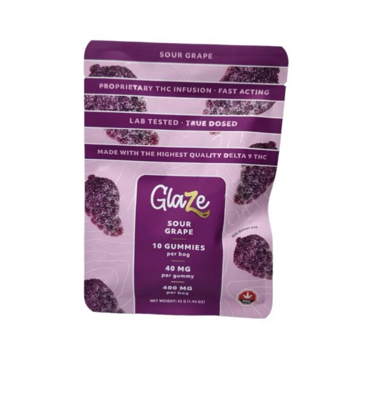 Glaze • 40mg THC • Sour Gummies • 5 Fruit Flavours - Image 3