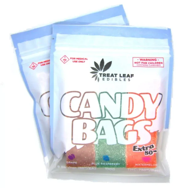 Treat Leaf Edibles Extra THC Candy Bags 720mg (9pcs x 80mg)