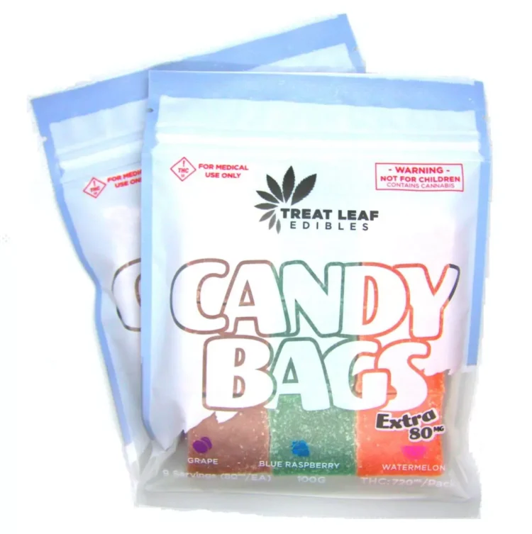 Treat Leaf Edibles Extra THC Candy Bags 720mg (9pcs x 80mg)