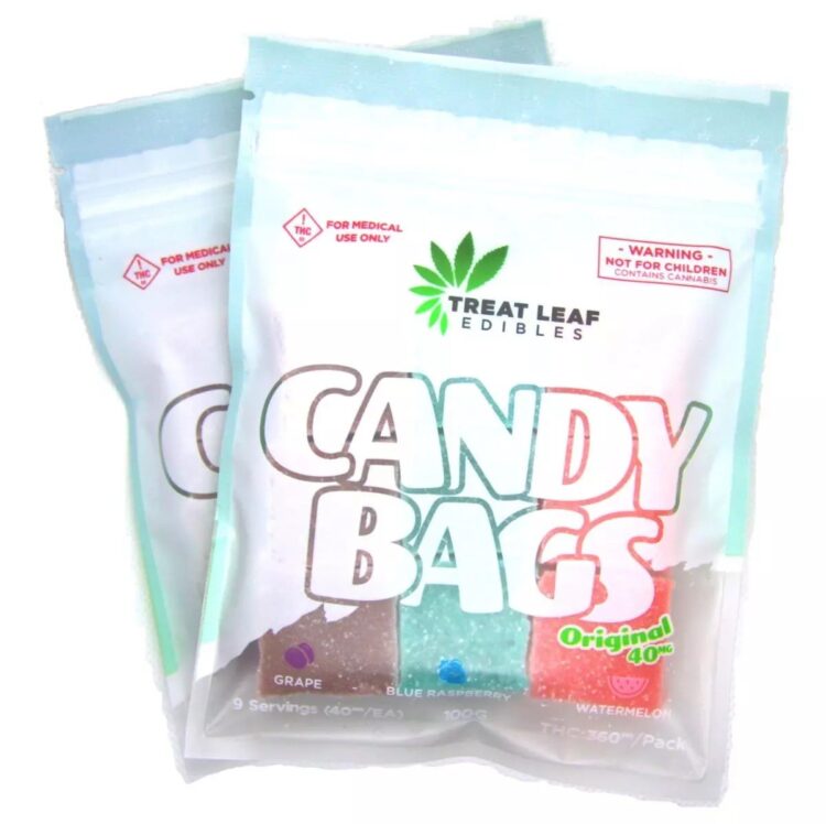 Treat Leaf Edibles Original THC Candy Bag 360mg THC (9pcs x 40mg)