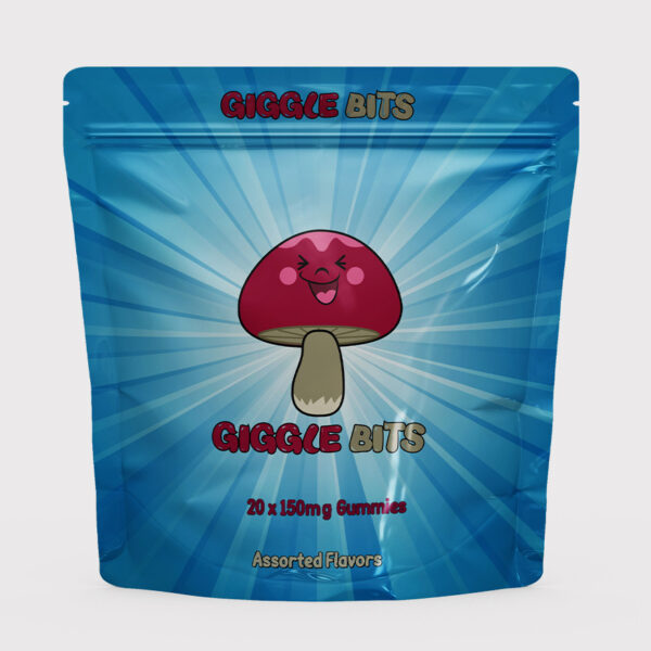 GIGGLE BITS Magic Mushroom Infused Gummies Edibles 3000mg (20pcs X 150mg)