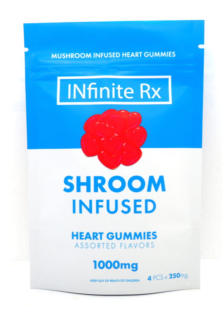 INfinite Rx • 250mg Mushroom Gummies • Heart Shaped • Assorted Flavours