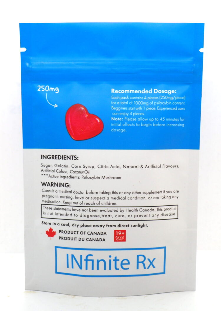 INfinite Rx • 250mg Mushroom Gummies • Heart Shaped • Assorted Flavours - Image 2