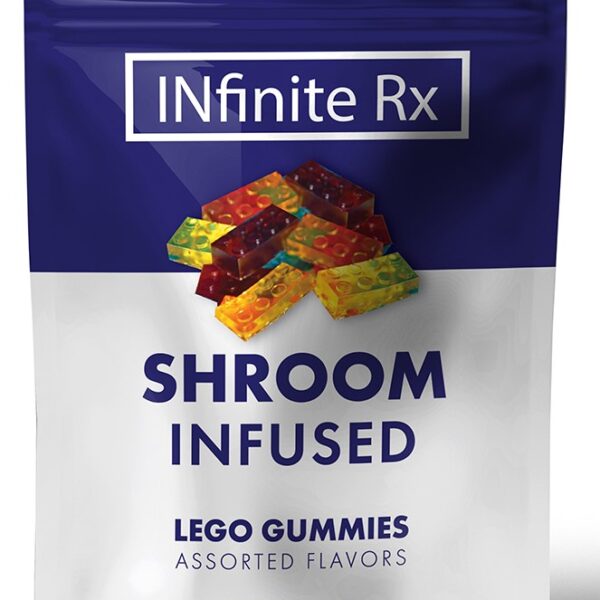 INfinite Rx • 500mg Mushroom Gummies • Assorted Flavour Lego Bricks