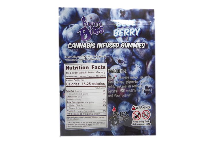 Burn Bites • 25mg THC Gummies • Blueberry - Image 2