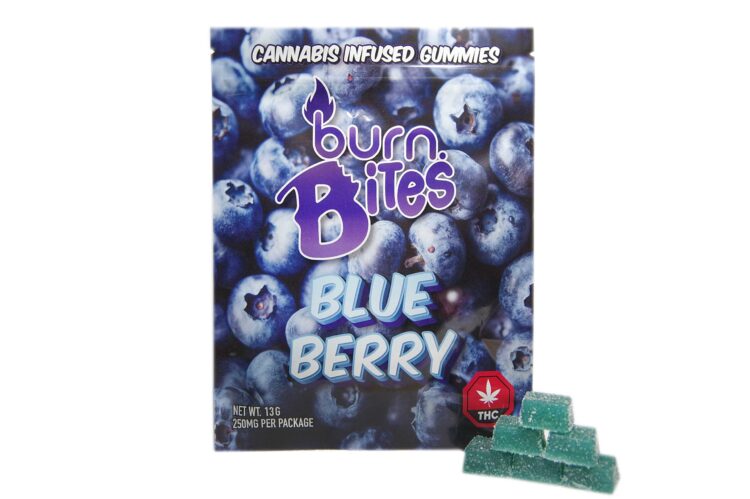 Burn Bites • 25mg THC Gummies • Blueberry