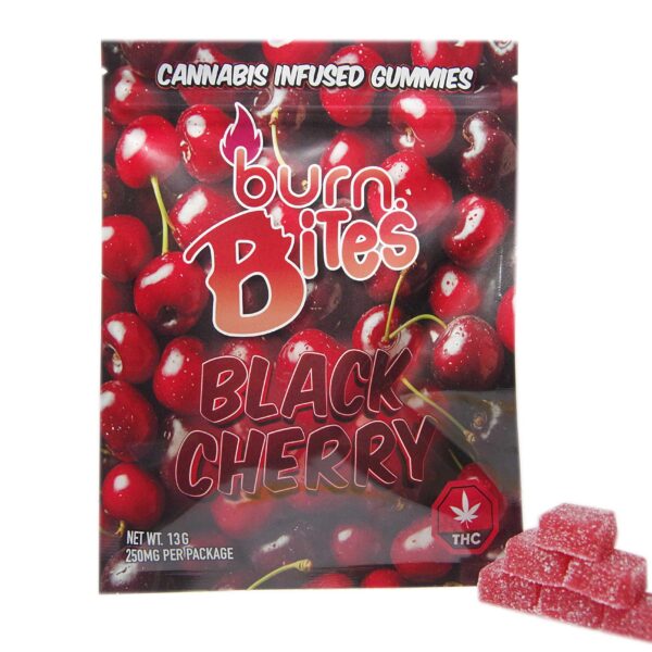 Burn Bites • 25mg THC Gummies • Black Cherry