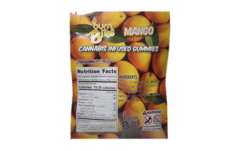 Burn Bites •  25mg THC Gummies • Mango - Image 2