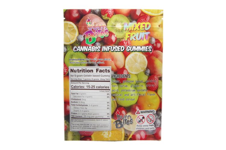 Burn Bites • 25mg THC Gummies • Mixed Fruit - Image 2