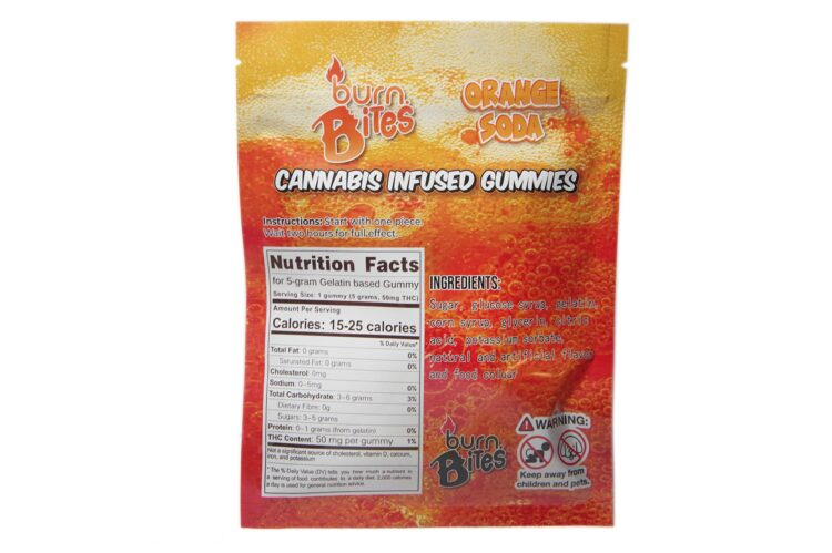 Burn Bites • 25mg THC Gummies • Orange Soda - Image 2