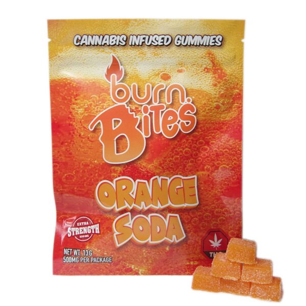 Burn Bites • 25mg THC Gummies • Orange Soda