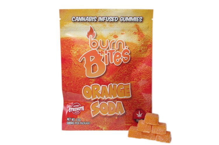 Burn Bites • 25mg THC Gummies • Orange Soda