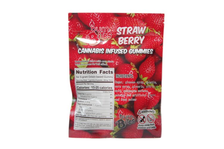 Burn Bites • 25mg THC Gummies • Strawberry - Image 2
